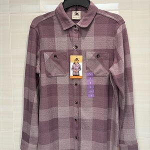ZeroXposur Purple Plaid Button Down Shirt